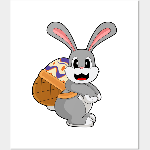 Rabbit Easter Easter egg Basket Wall Art by Markus Schnabel